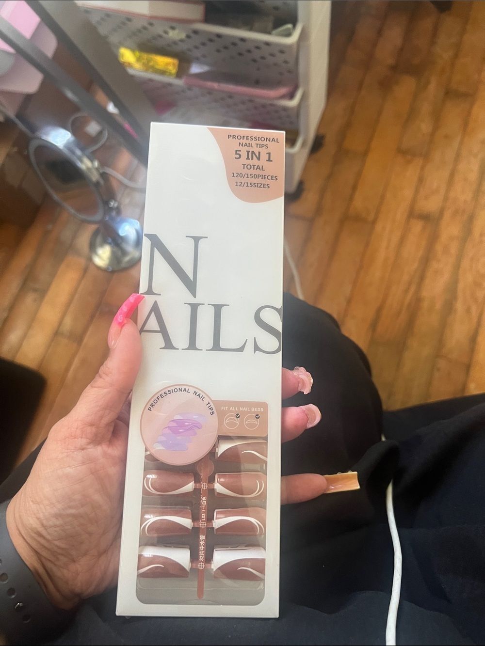 Neutral French Tip Press-On Nails - 120pcs